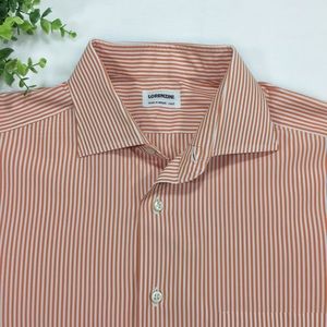 ❌SOLD Men’s Dress Shirt Lorenzini Striped Orange White